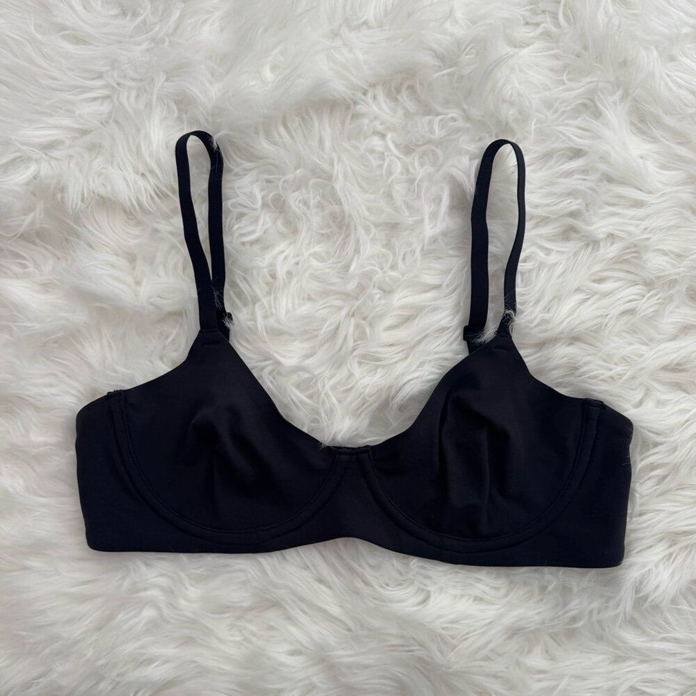 Skims Fits Everybody Unlined Demi Bra Onyx Size 34B